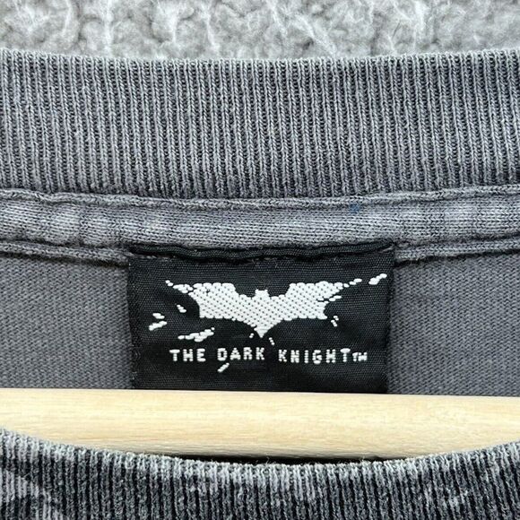 DC Comics The Dark Knight Batman All Over Print Movie Promo Gray T-Shirt - Picture 3 of 5